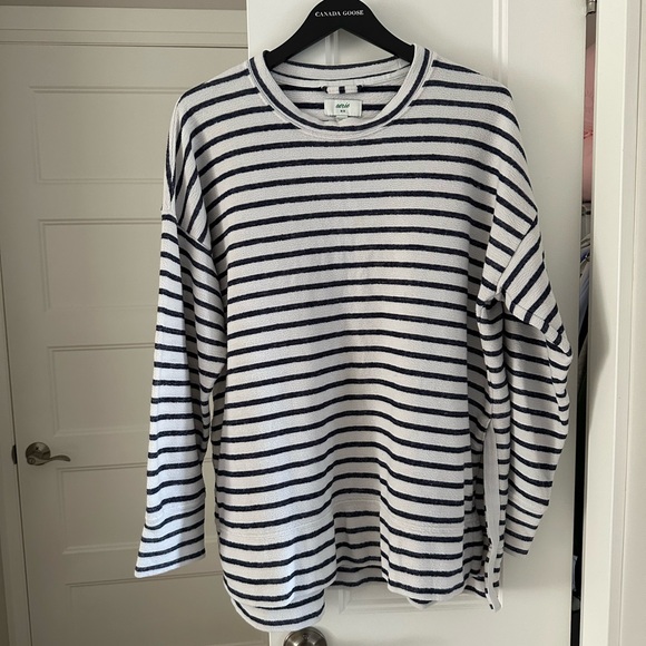 aerie Sweaters - Aerie Striped Long Sleeve Sweatshirt